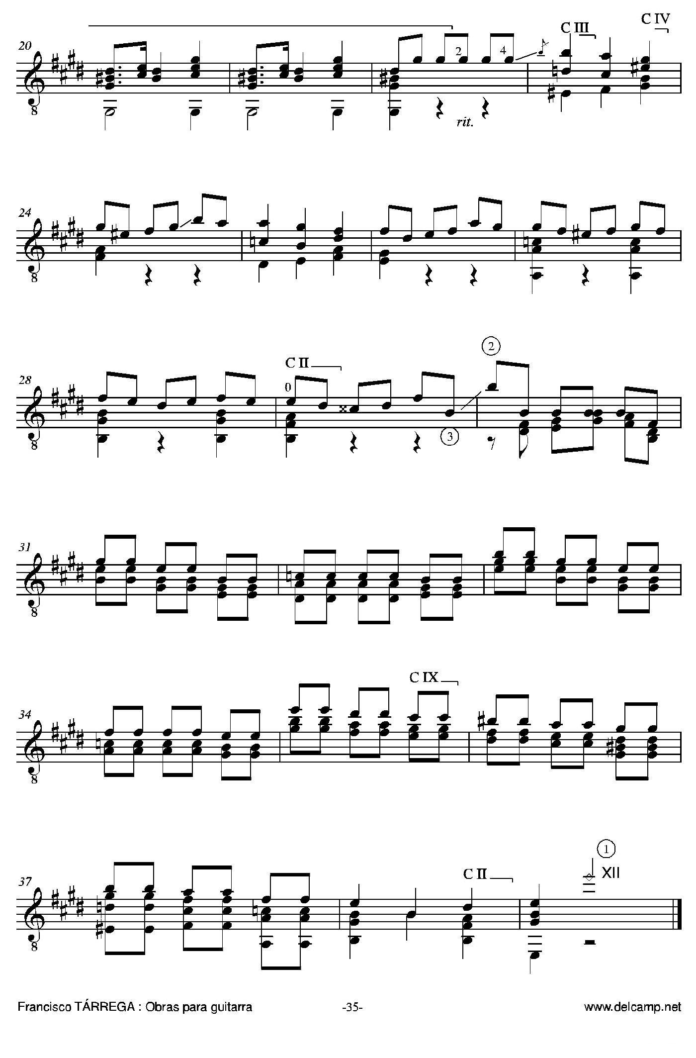 《塔雷加作品全集》第2部分（古典吉他）吉他谱（图11）