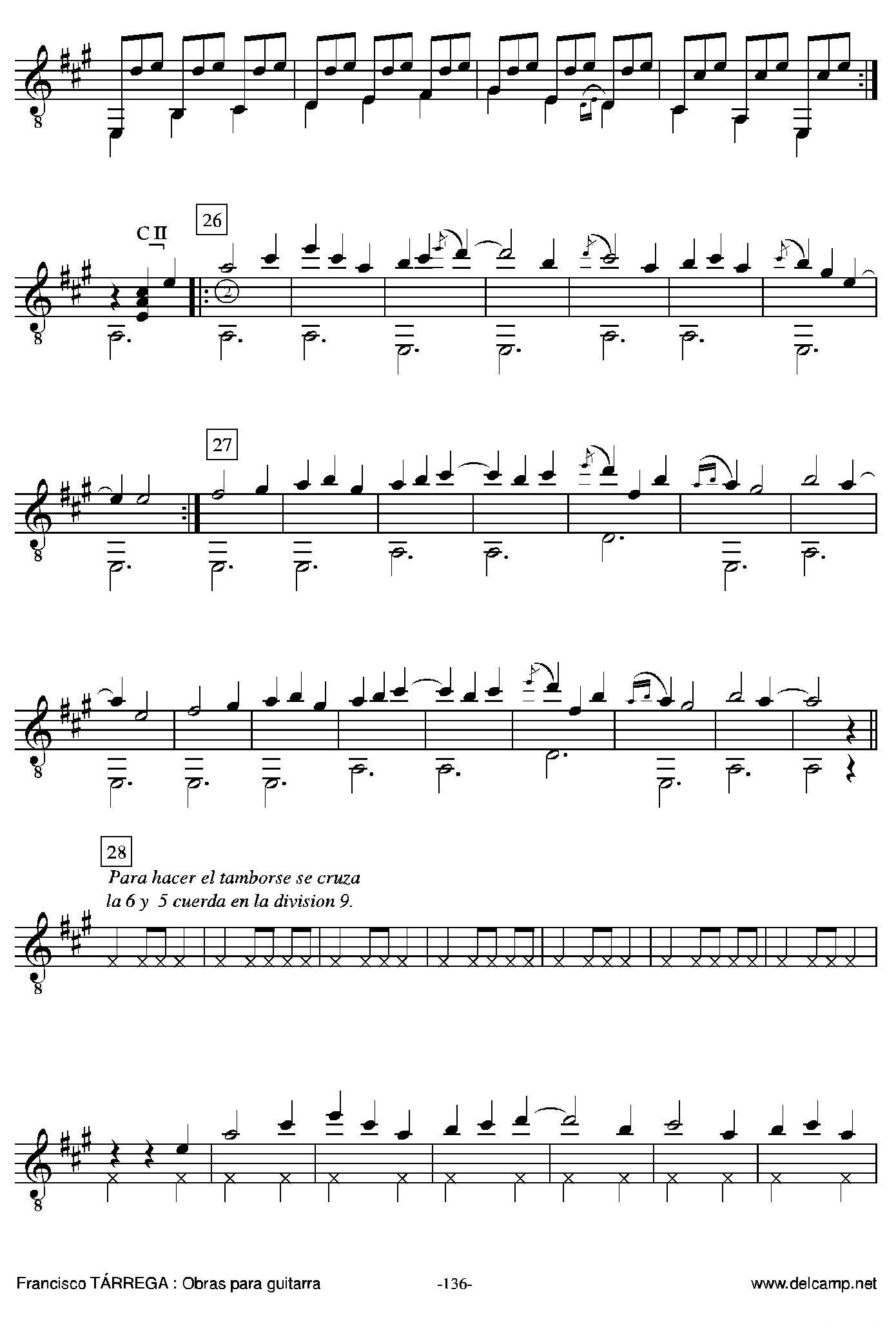 《塔雷加作品全集》第7部分（古典吉他）吉他谱（图20）