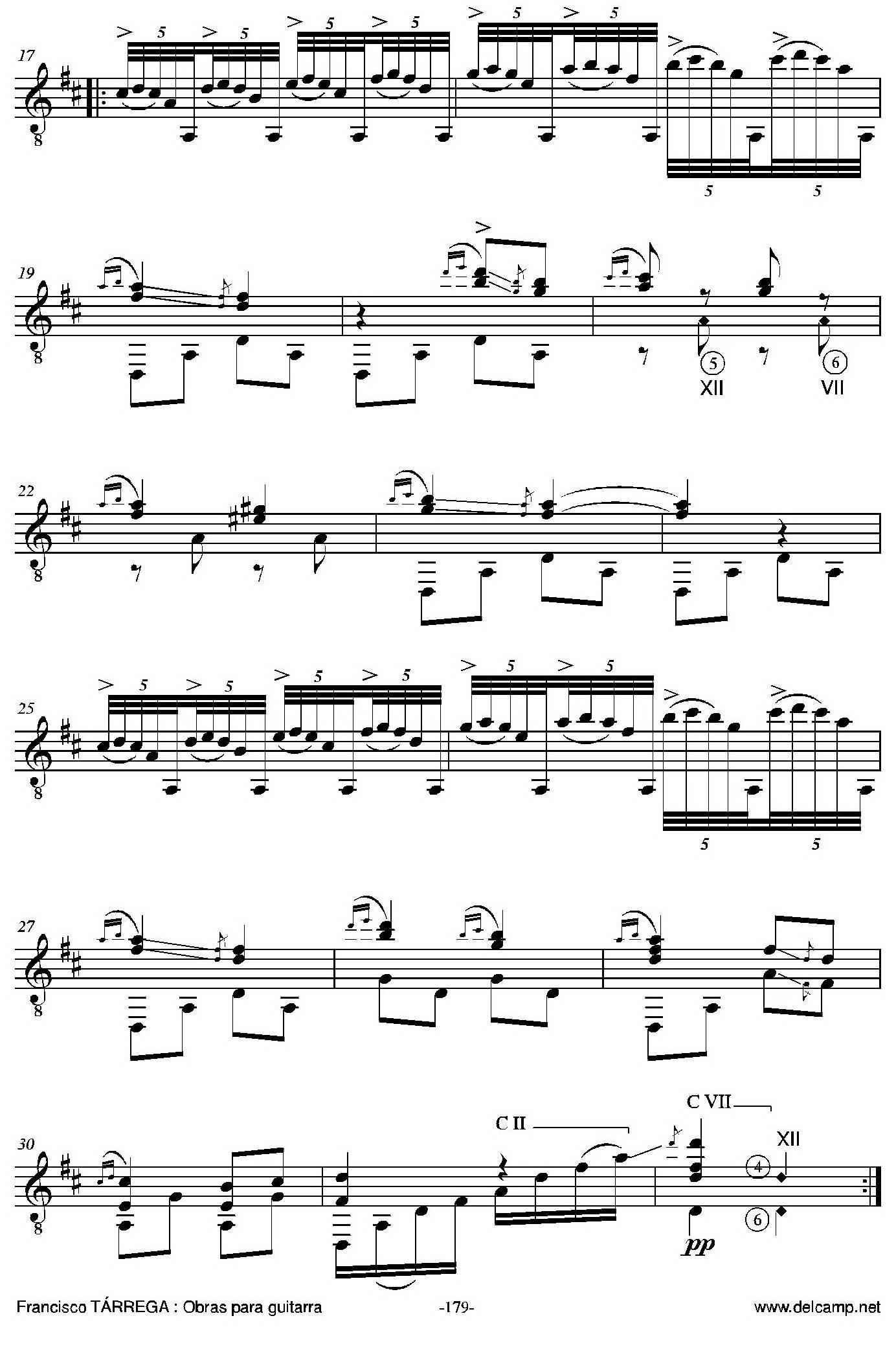 《塔雷加作品全集》第10部分（古典吉他）吉他谱（图9）