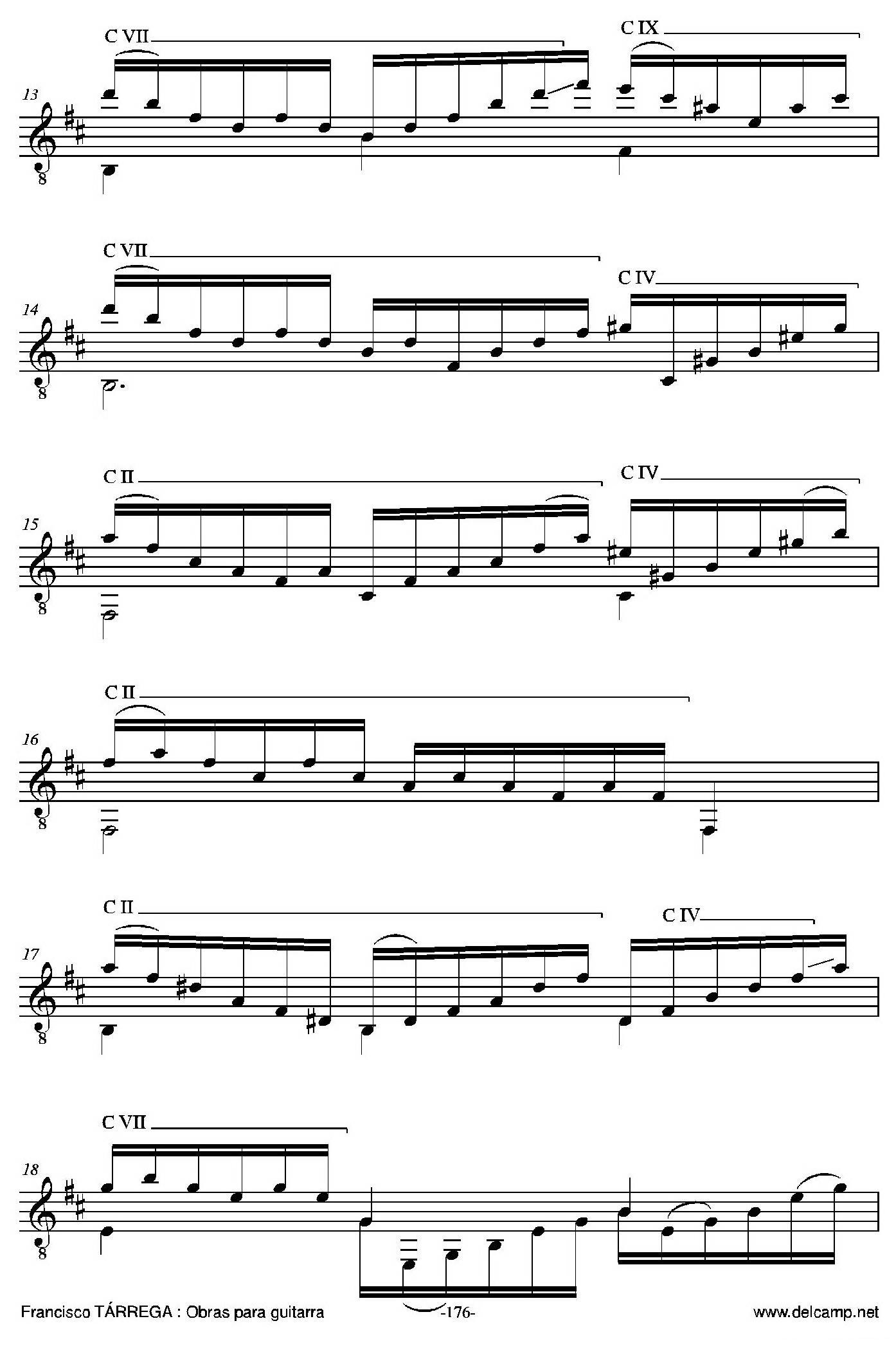 《塔雷加作品全集》第10部分（古典吉他）吉他谱（图6）