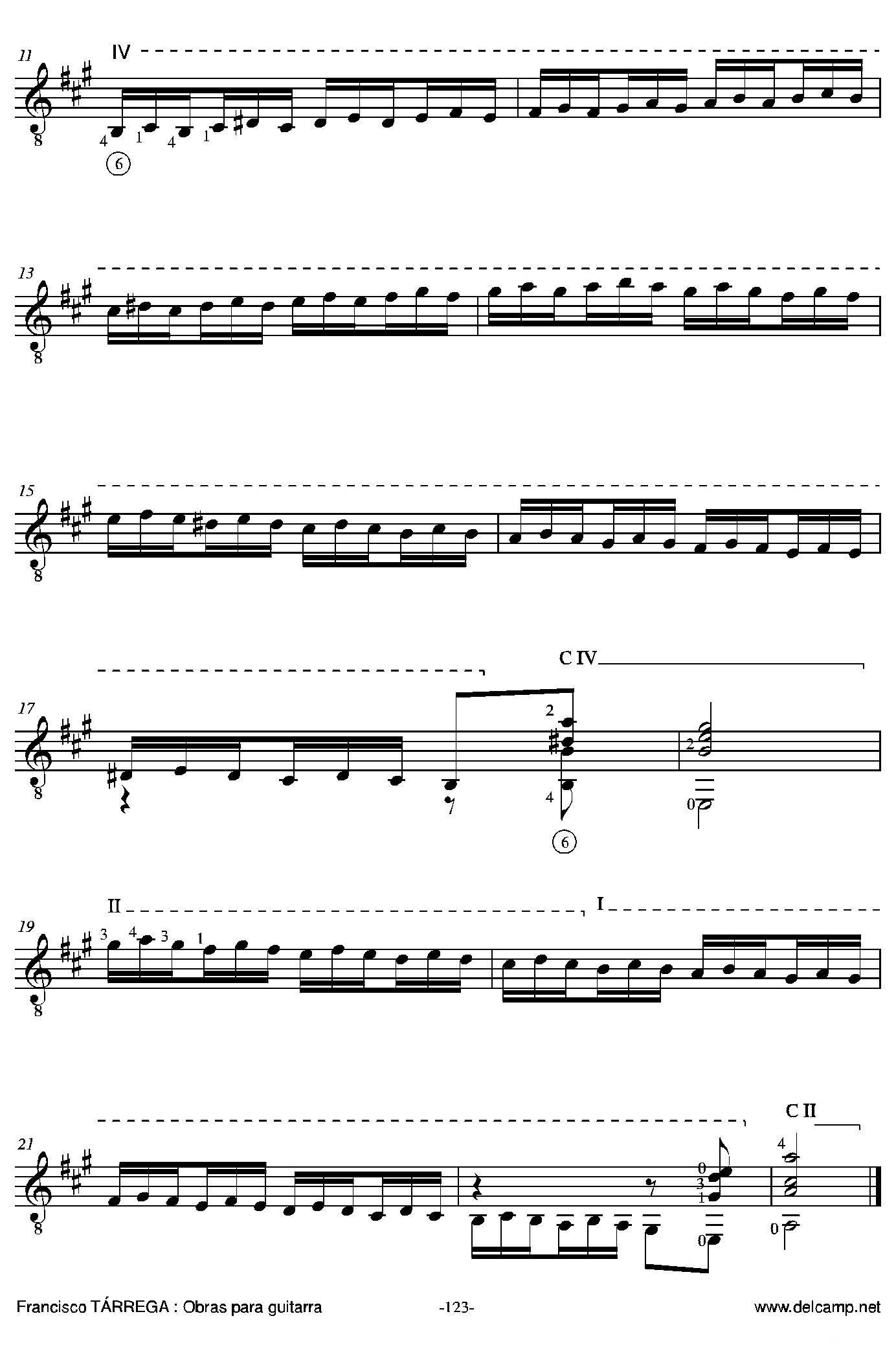 《塔雷加作品全集》第7部分（古典吉他）吉他谱（图7）