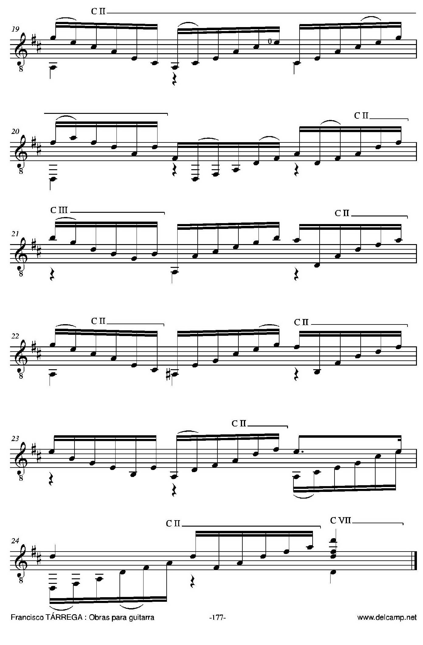 《塔雷加作品全集》第10部分（古典吉他）吉他谱（图7）