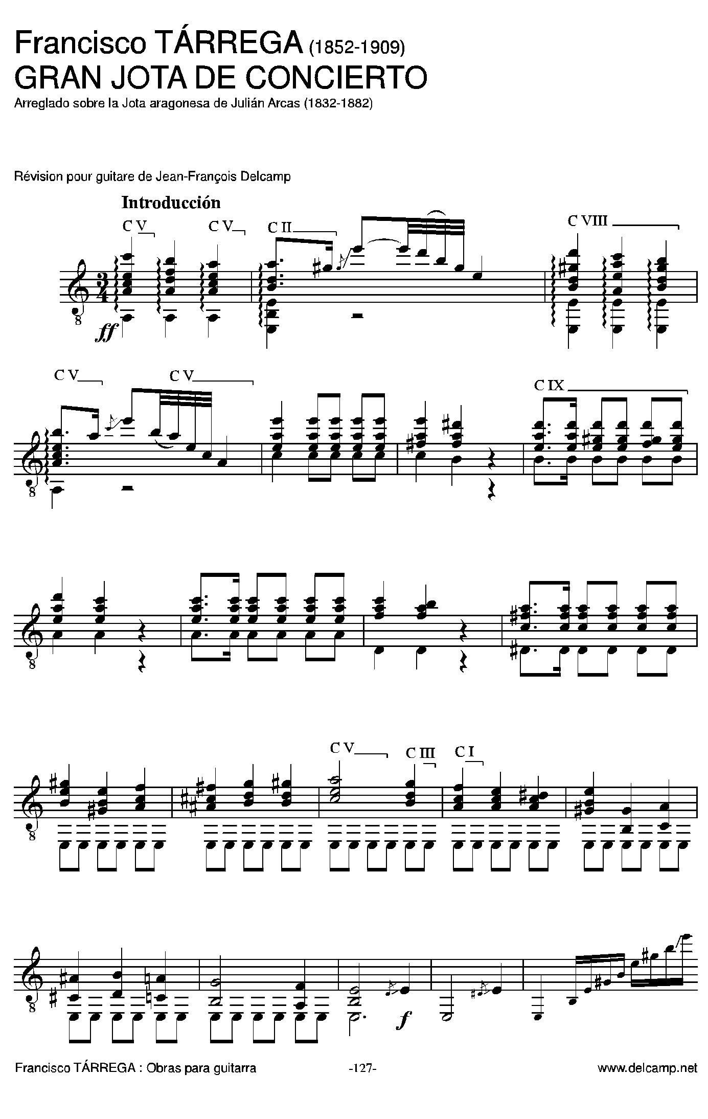 《塔雷加作品全集》第7部分（古典吉他）吉他谱（图11）