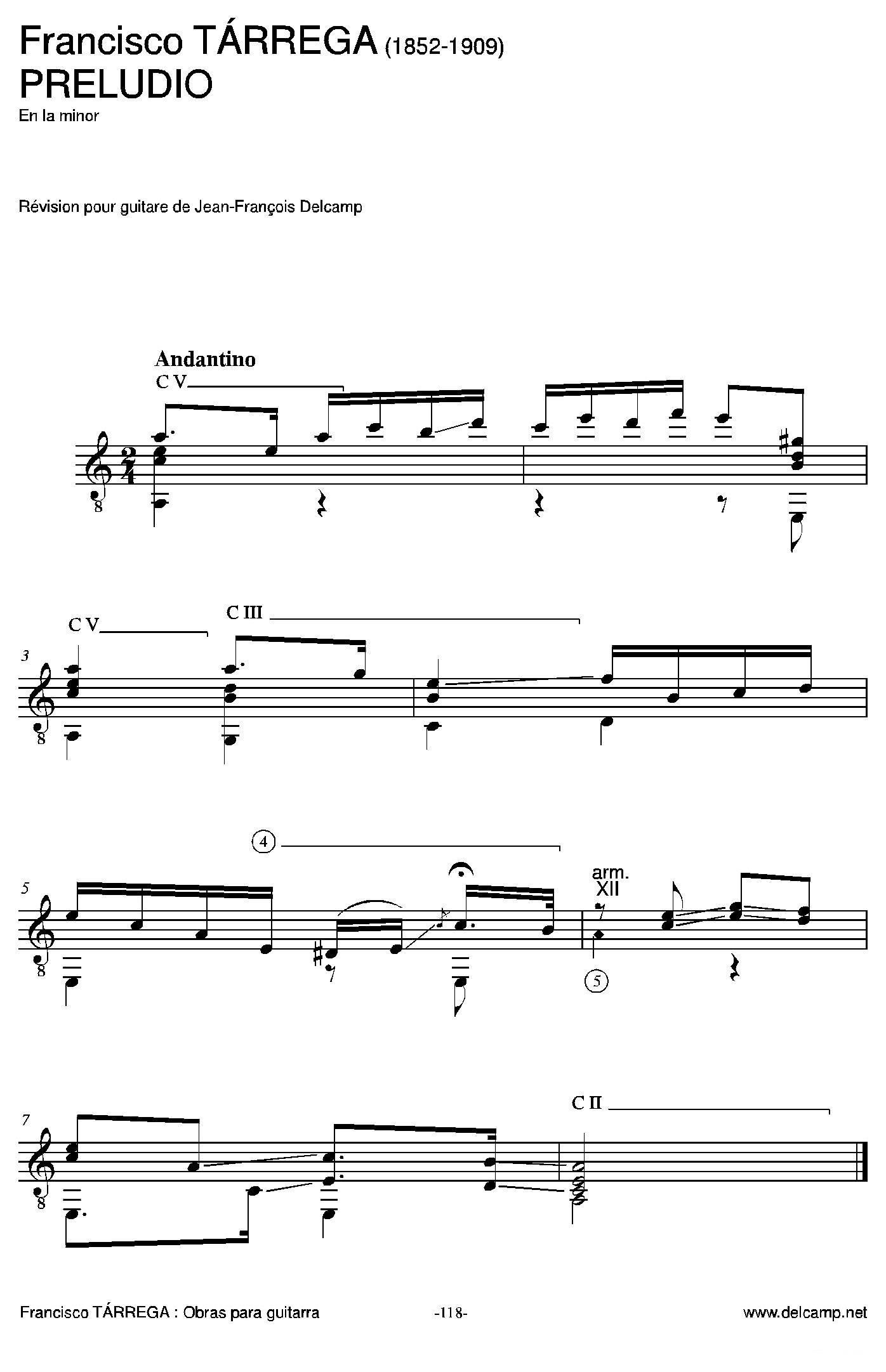 《塔雷加作品全集》第7部分（古典吉他）吉他谱（图2）