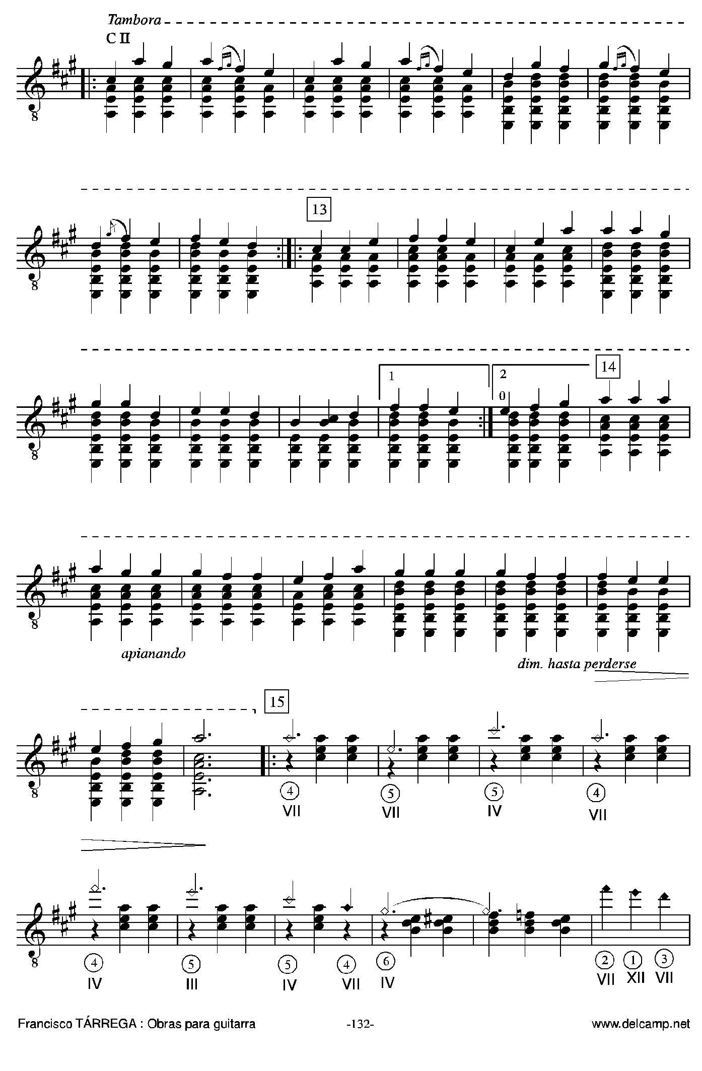 《塔雷加作品全集》第7部分（古典吉他）吉他谱（图16）