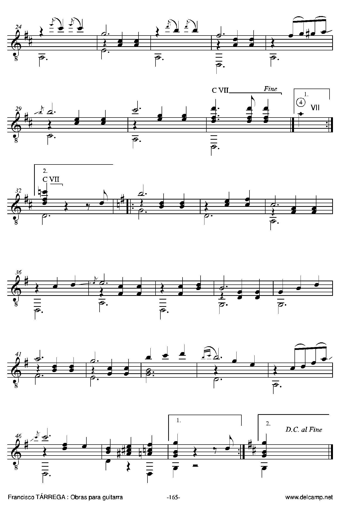 《塔雷加作品全集》第9部分（古典吉他）吉他谱（图7）