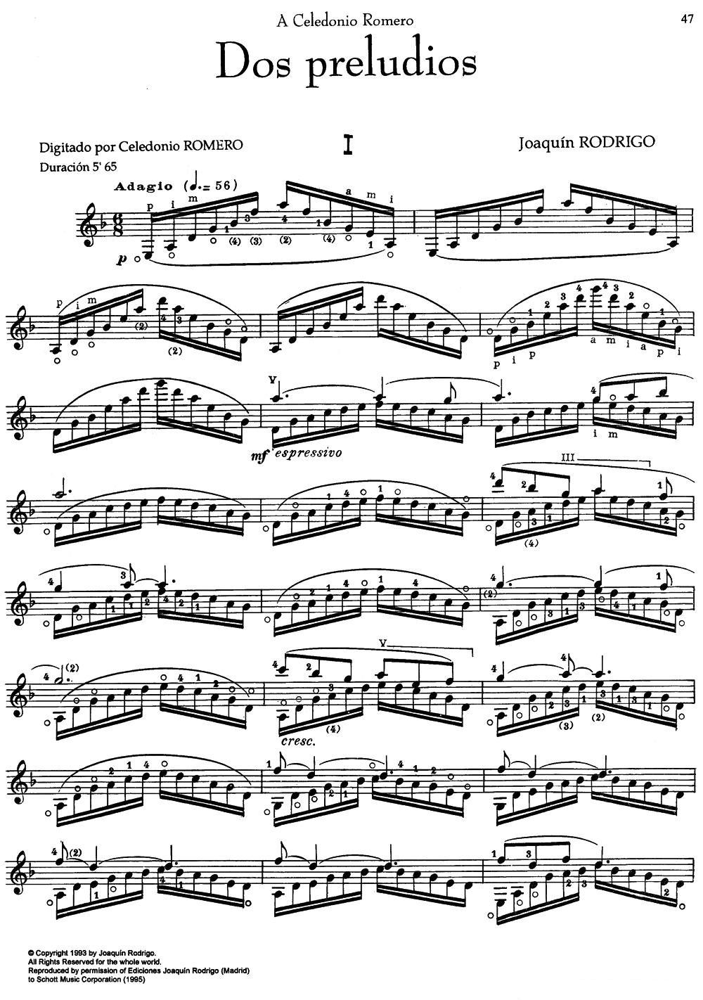 Joaquin Rodrigo Music for Guitar（罗德里戈吉他音乐P47-53）（古吉他谱（图1）