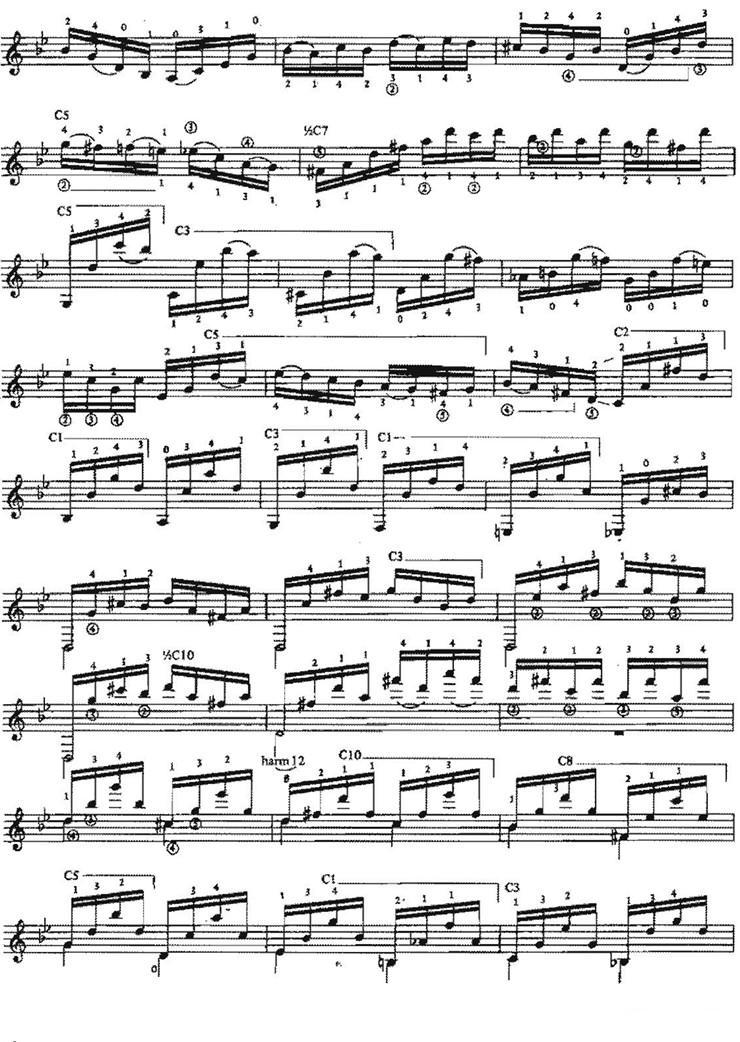 Preludio op.5no.1（古典吉他）吉他谱（图2）