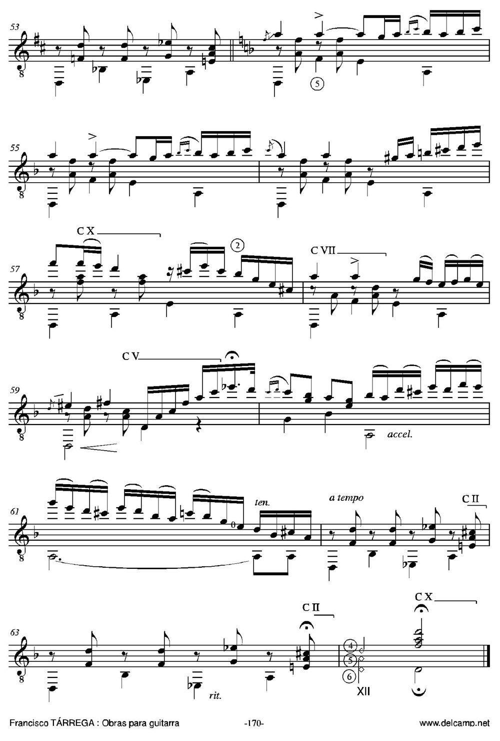 CAPRICHO ARABE(Serenata AI eminente maestro D. Tom吉他谱（图5）