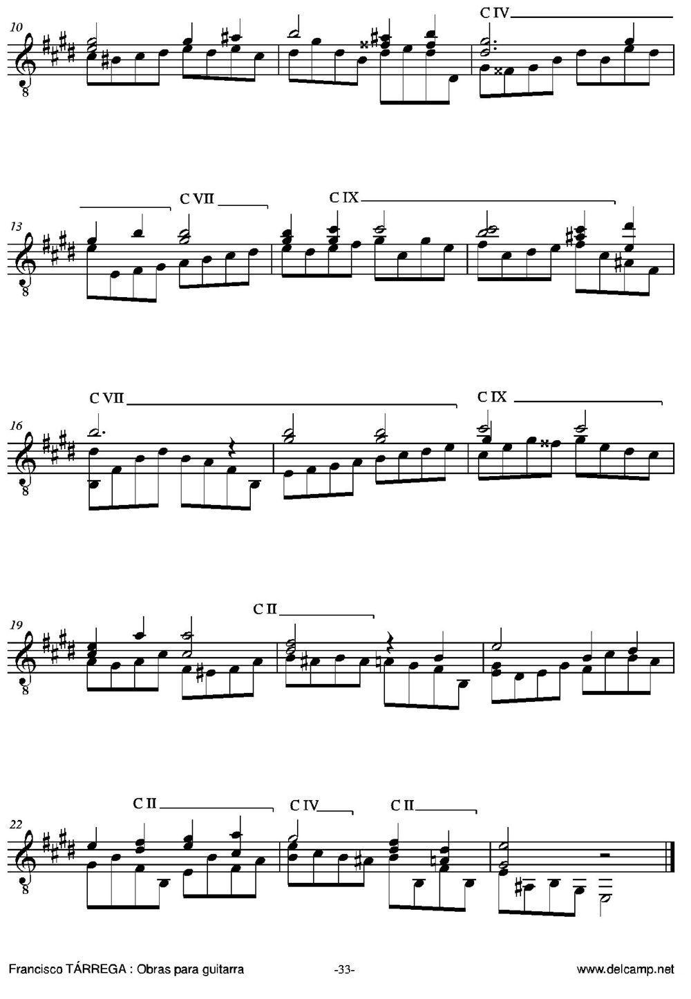 ESTUDIO(Sobre un tema de Richard Wagner)（古典吉他）吉他谱（图2）