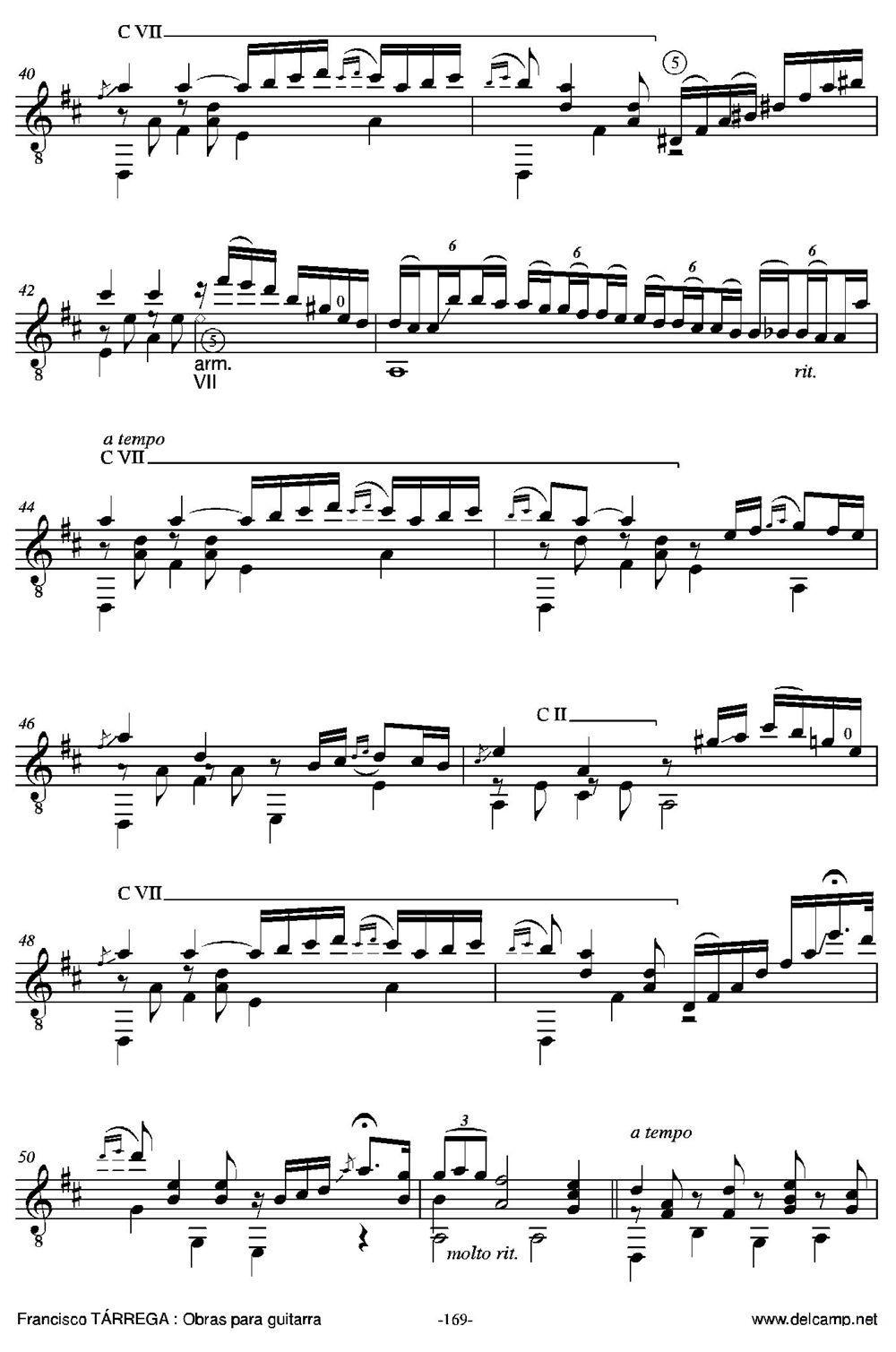 CAPRICHO ARABE(Serenata AI eminente maestro D. Tom吉他谱（图4）