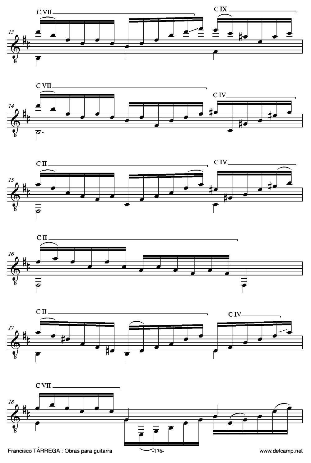ESTUDIO DE CRAMER(Arreglado sobre ＇Exercice 33＇ de吉他谱（图3）