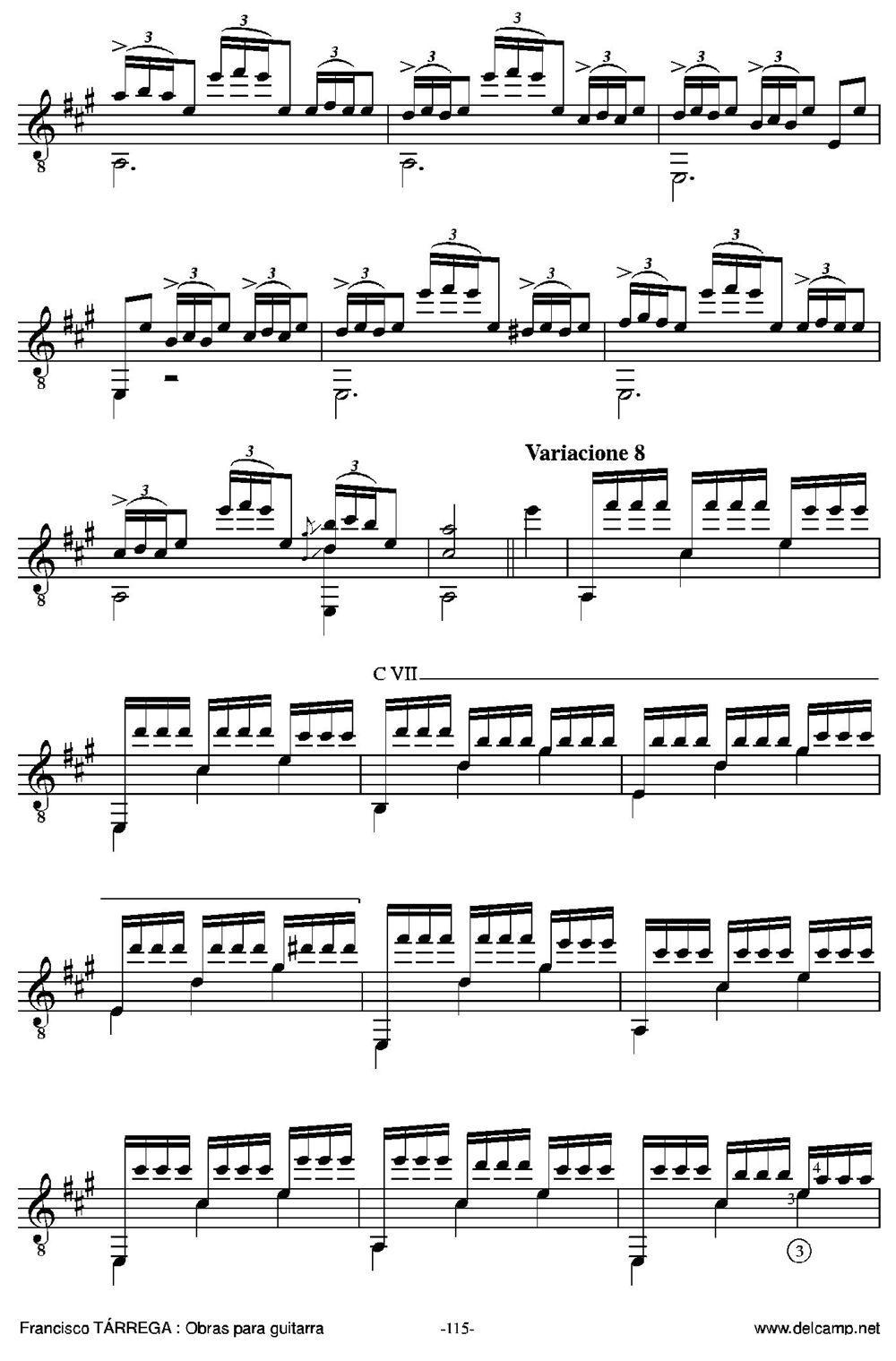 EL CARNAVAL DE VENECIA(Grande variaciones sobre un吉他谱（图11）