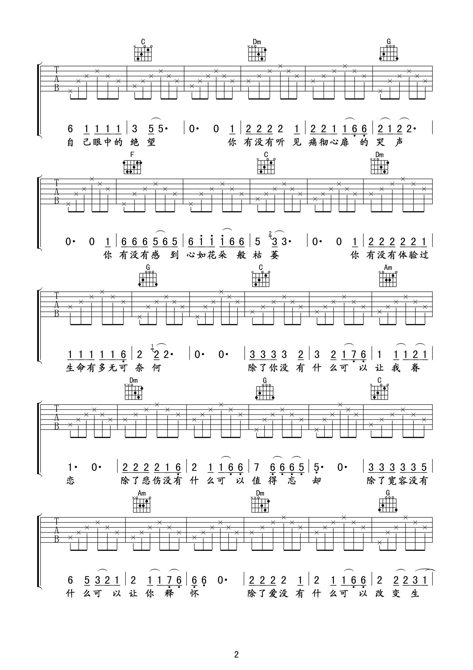 硬币 原版吉他谱吉他谱（图2）