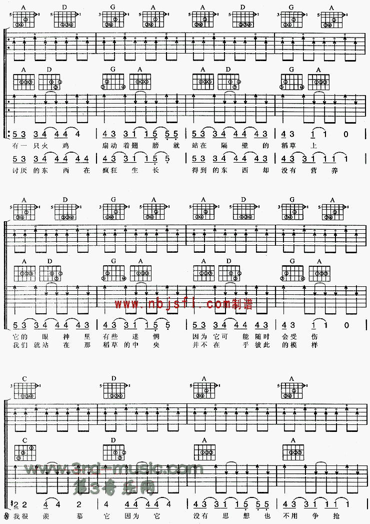 稻草上的火鸡吉他谱（图2）