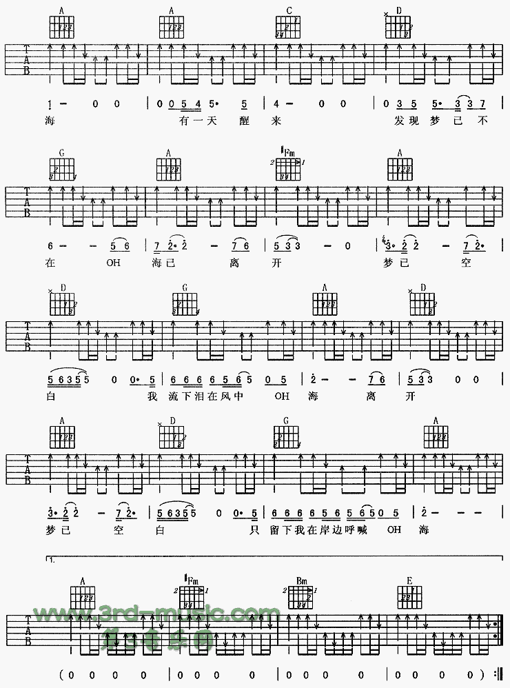 海吉他谱（图2）