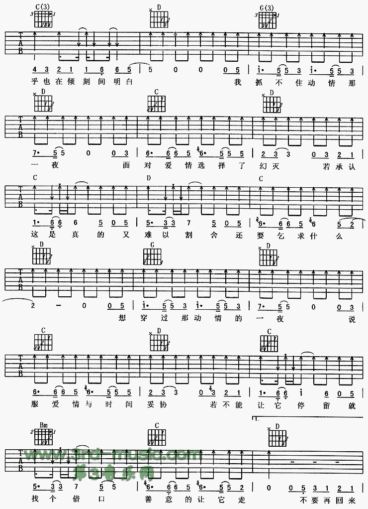 火柴吉他谱（图2）