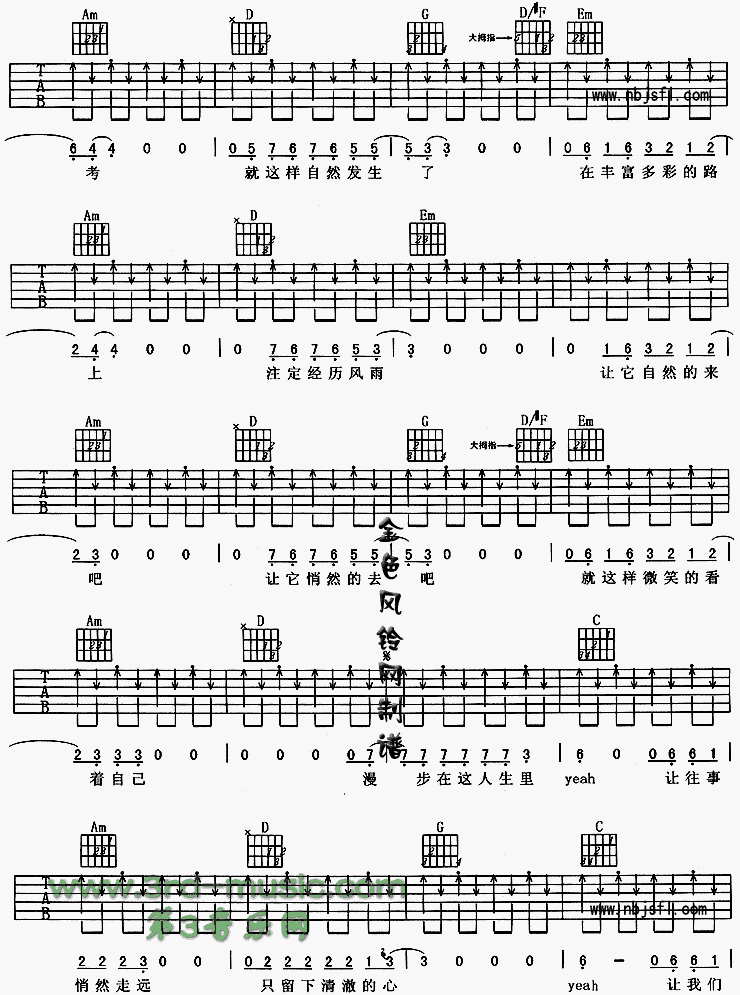 漫步吉他谱（图2）