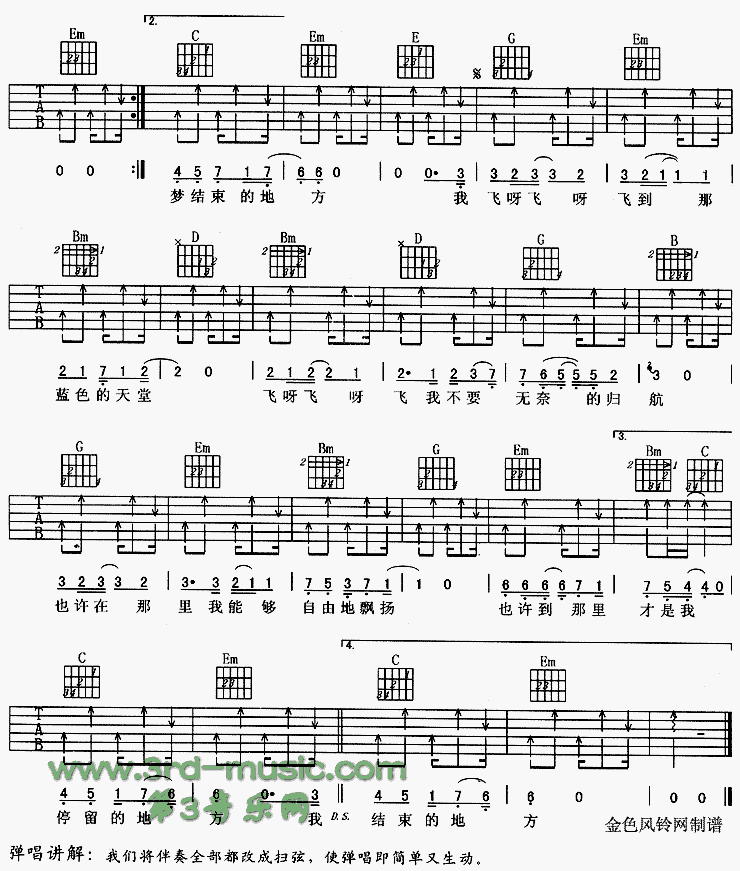 音乐虫子吉他谱（图2）