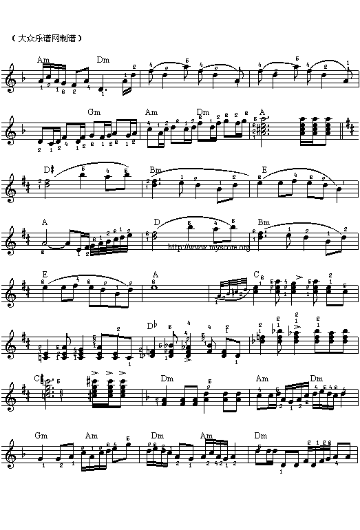(026)赛马(五线谱)吉他谱（图2）