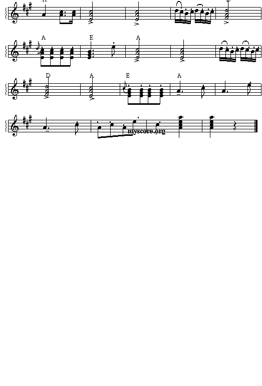 (039)土尔其进行曲(五线谱)吉他谱（图4）