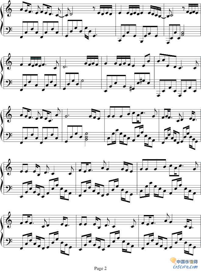 心裡話-《心花放》主题曲-钢琴谱吉他谱（图2）