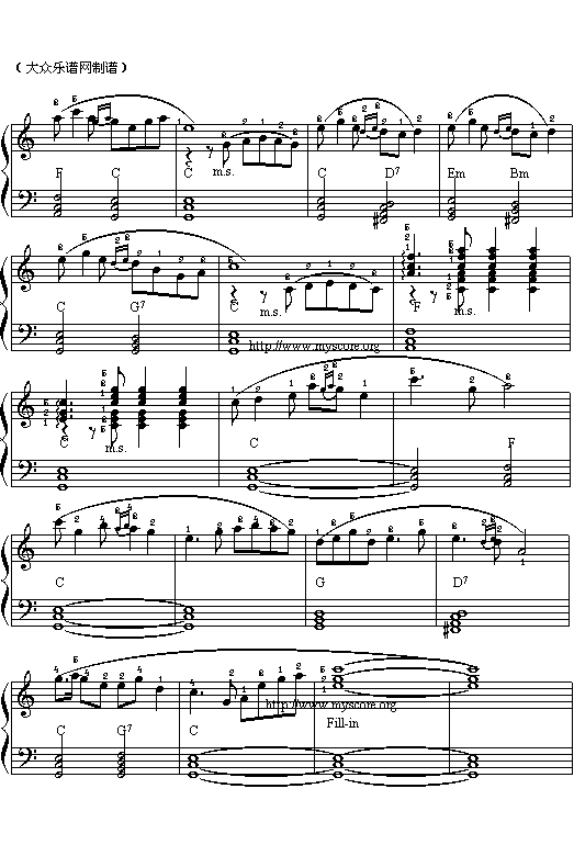 (028)彩云追月(五线谱)吉他谱（图3）