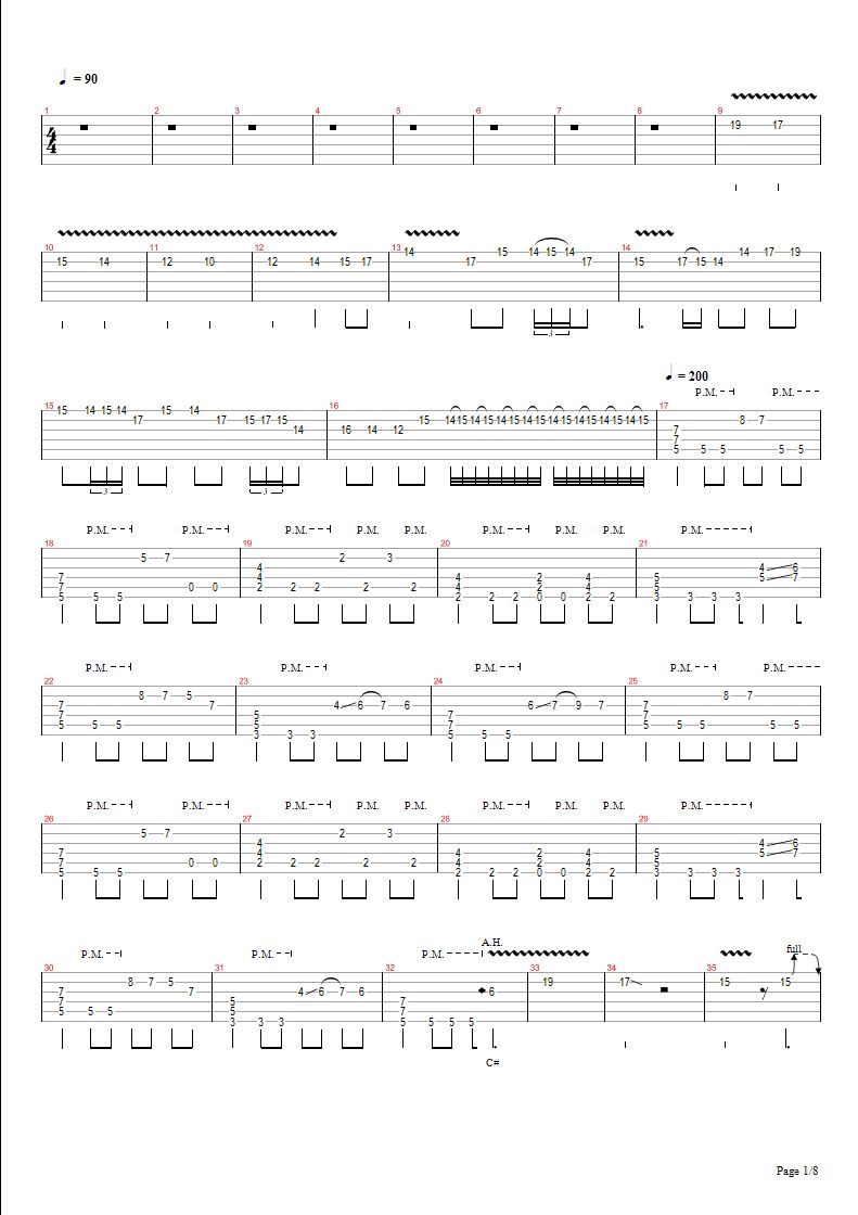 卡农摇滚版 Jerryc吉他谱（图1）