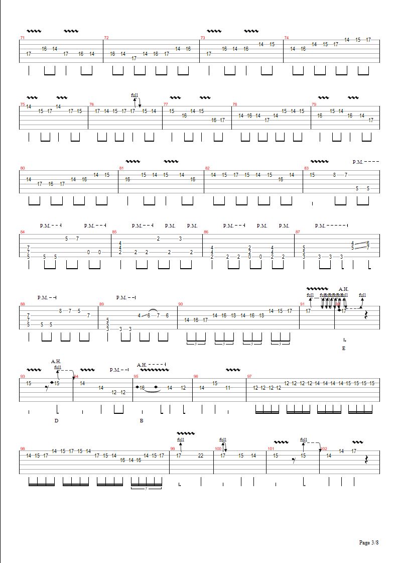 卡农摇滚版 Jerryc吉他谱（图3）