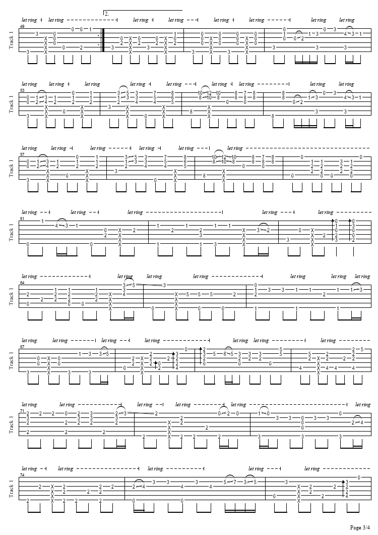 情非得已(独奏) - 下雨天rain吉他谱( GTP 六线谱)吉他谱（图3）
