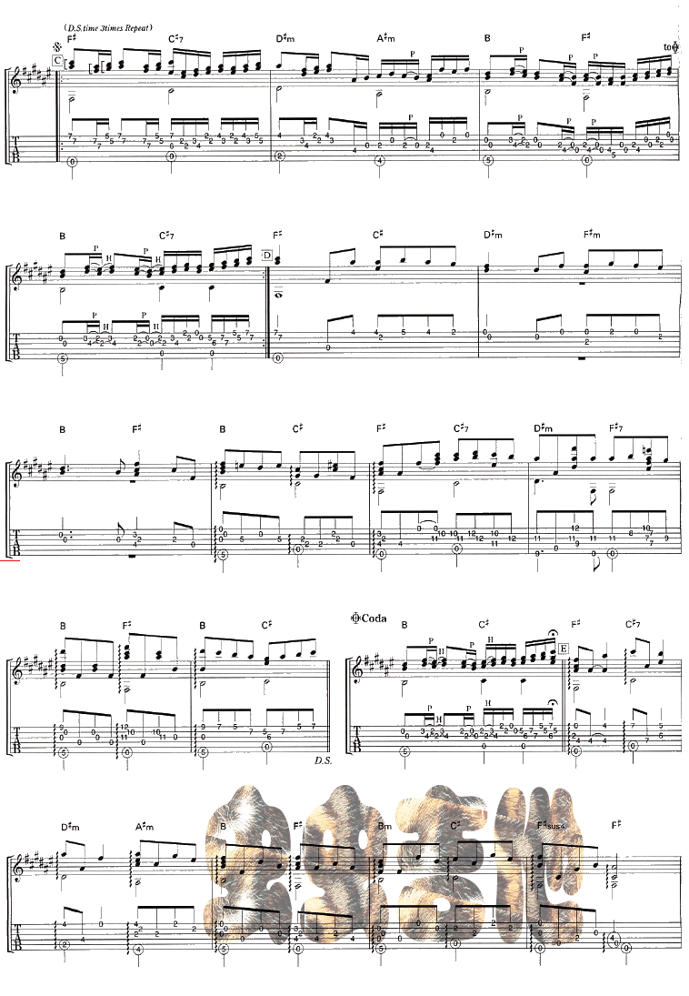 Canon吉他谱( 六线谱)吉他谱（图3）