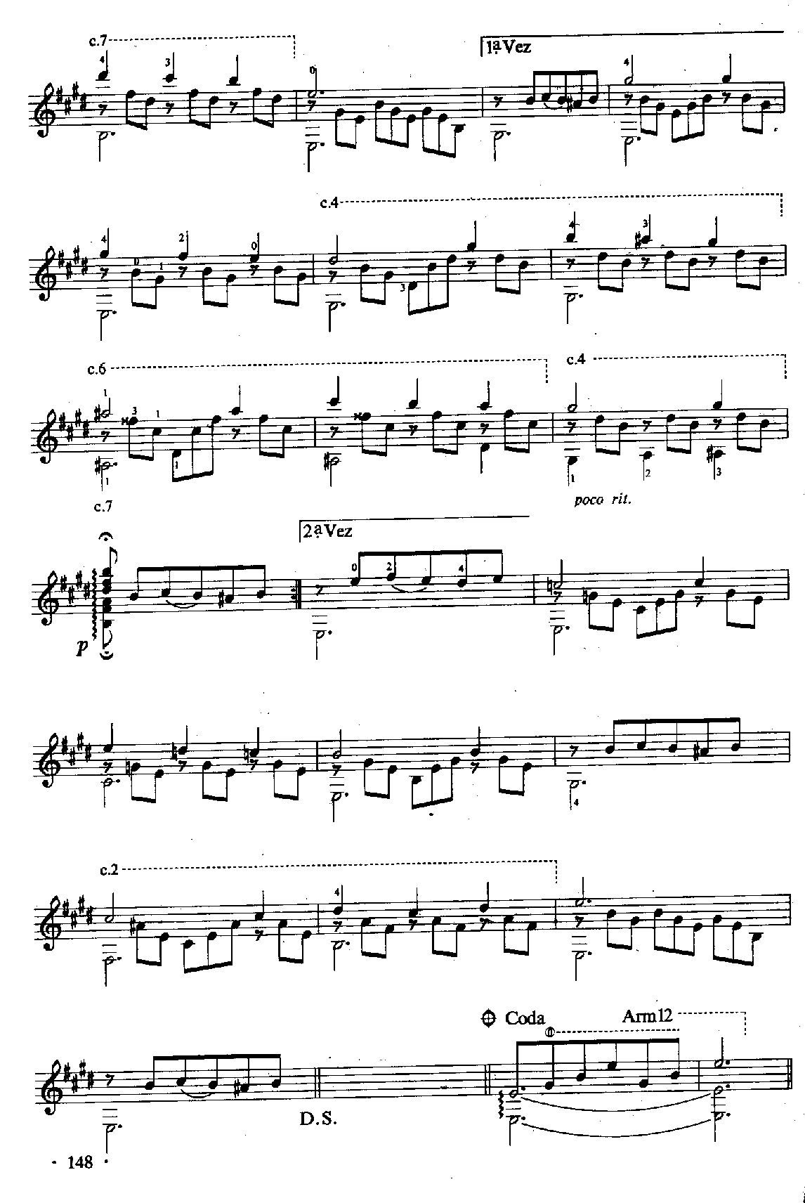 巴西华尔兹吉他谱( 六线谱)吉他谱（图3）