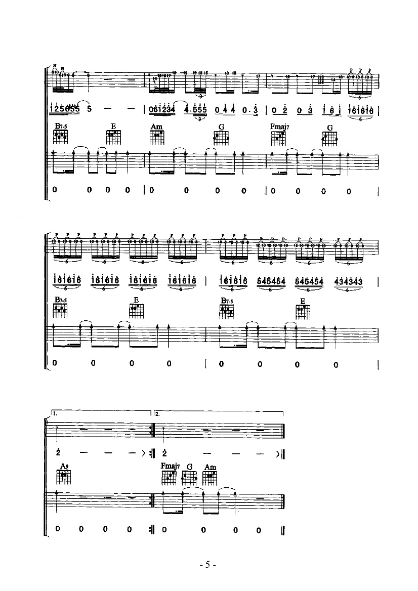火柴天堂 吉他类 流行吉他谱（图5）