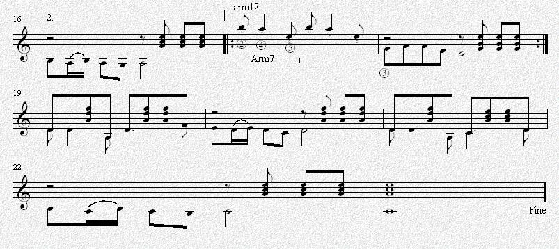 小草 吉他独奏谱（五线谱）吉他谱（图2）
