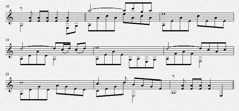 彝族舞曲 吉他独奏谱（五线谱）吉他谱（图2）