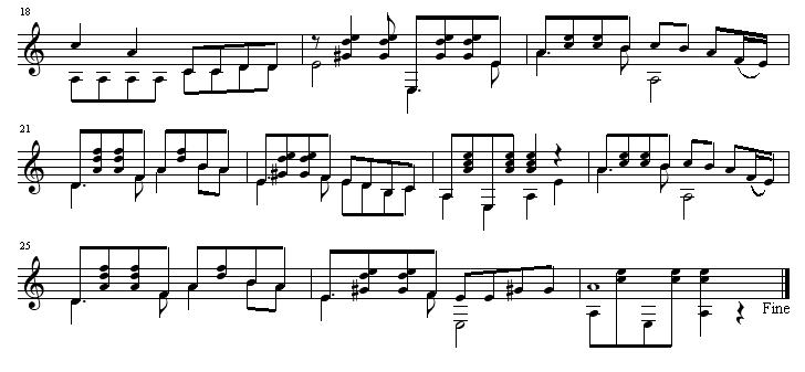 三套车（五线谱） 吉他独奏谱完整版吉他谱（图2）