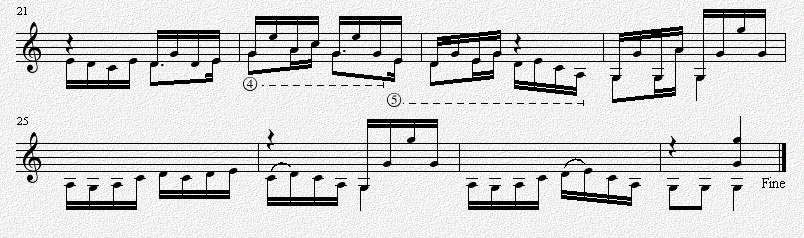 茉莉花-C调 吉他独奏谱（五线谱）吉他谱（图2）