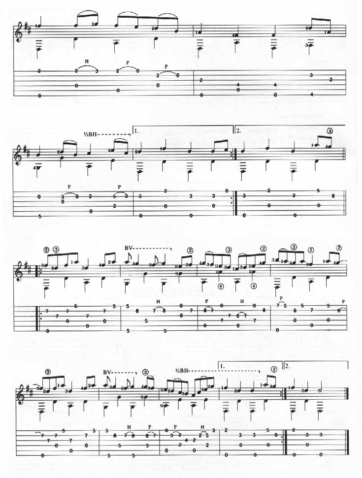 圣洁安尼舞曲(五线谱)吉他谱（图2）