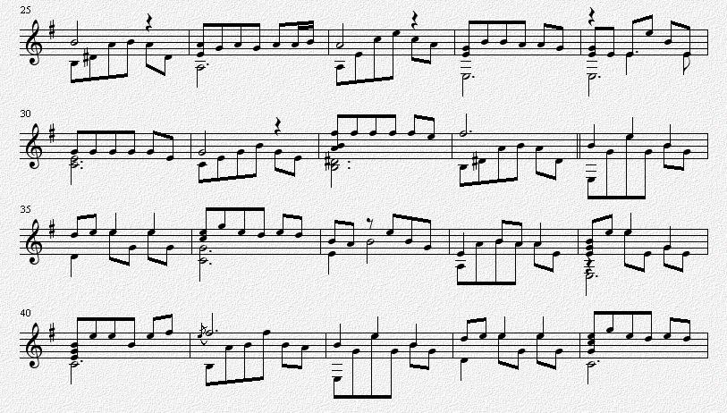 丁香花（吉他独奏谱）五线谱吉他谱（图2）