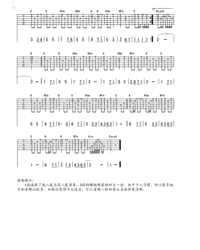 知足吉他谱（图3）