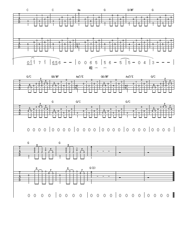 愿吉他谱（图4）