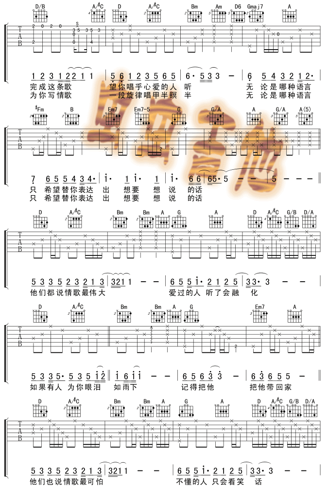 国王的新歌吉他谱（图2）
