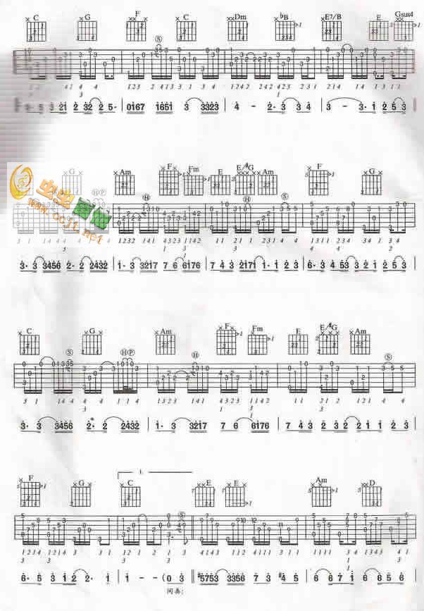 十年 王雨生版指弹吉他谱（图2）