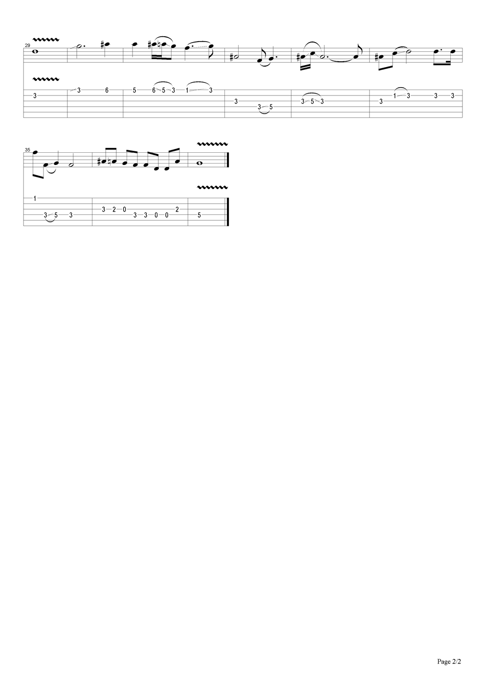 moonlight吉他谱（图2）