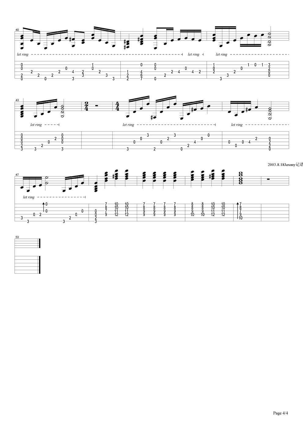 十年吉他谱（图4）