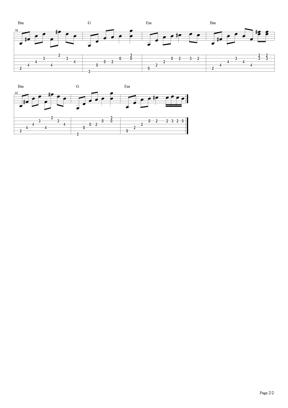 江南吉他谱（图2）