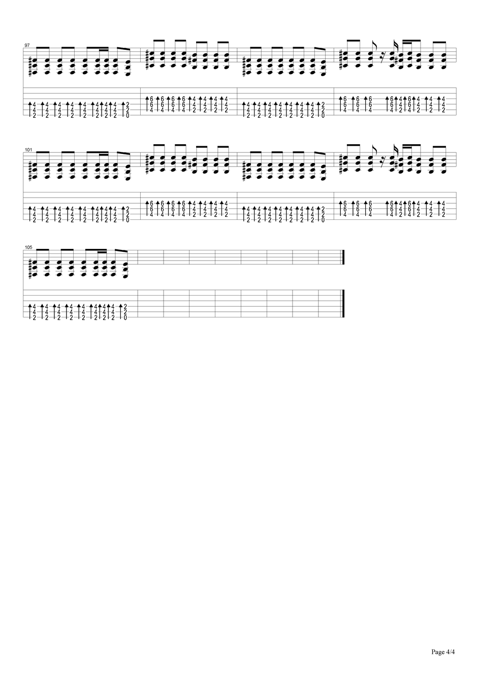阿斯匹灵吉他谱（图4）