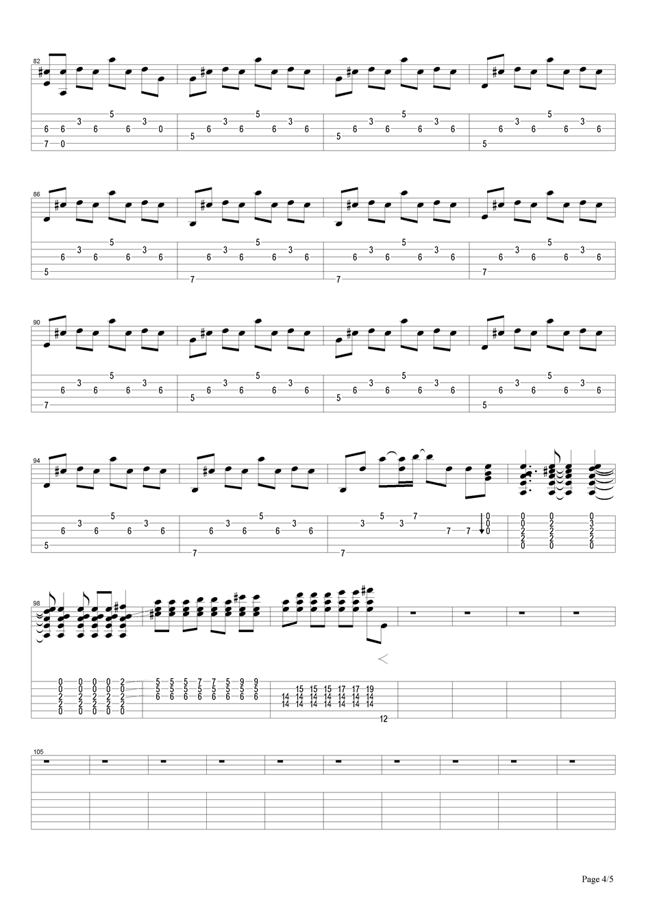 a silent latter吉他谱（图4）