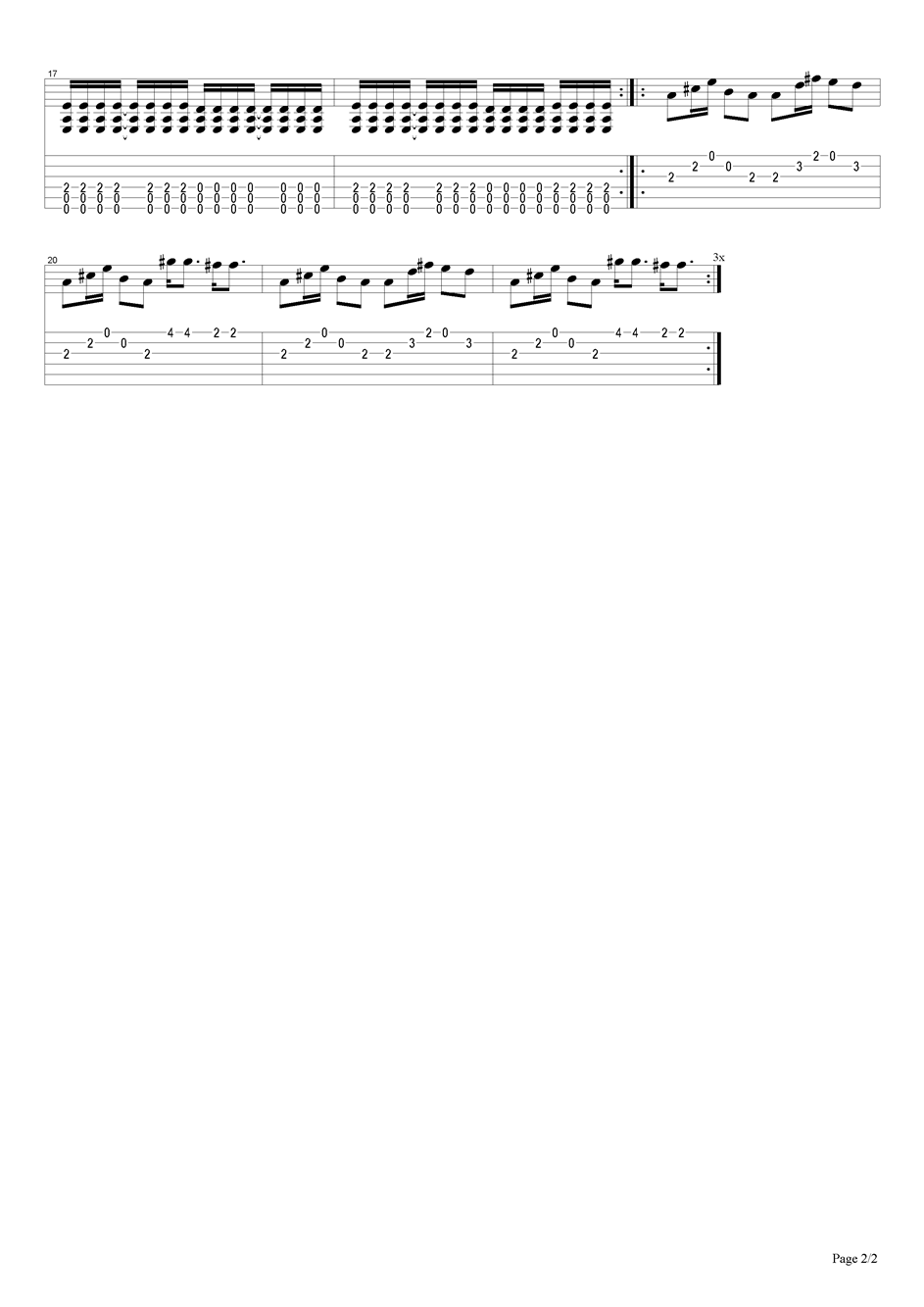 Begin(从头在来)吉他谱（图2）
