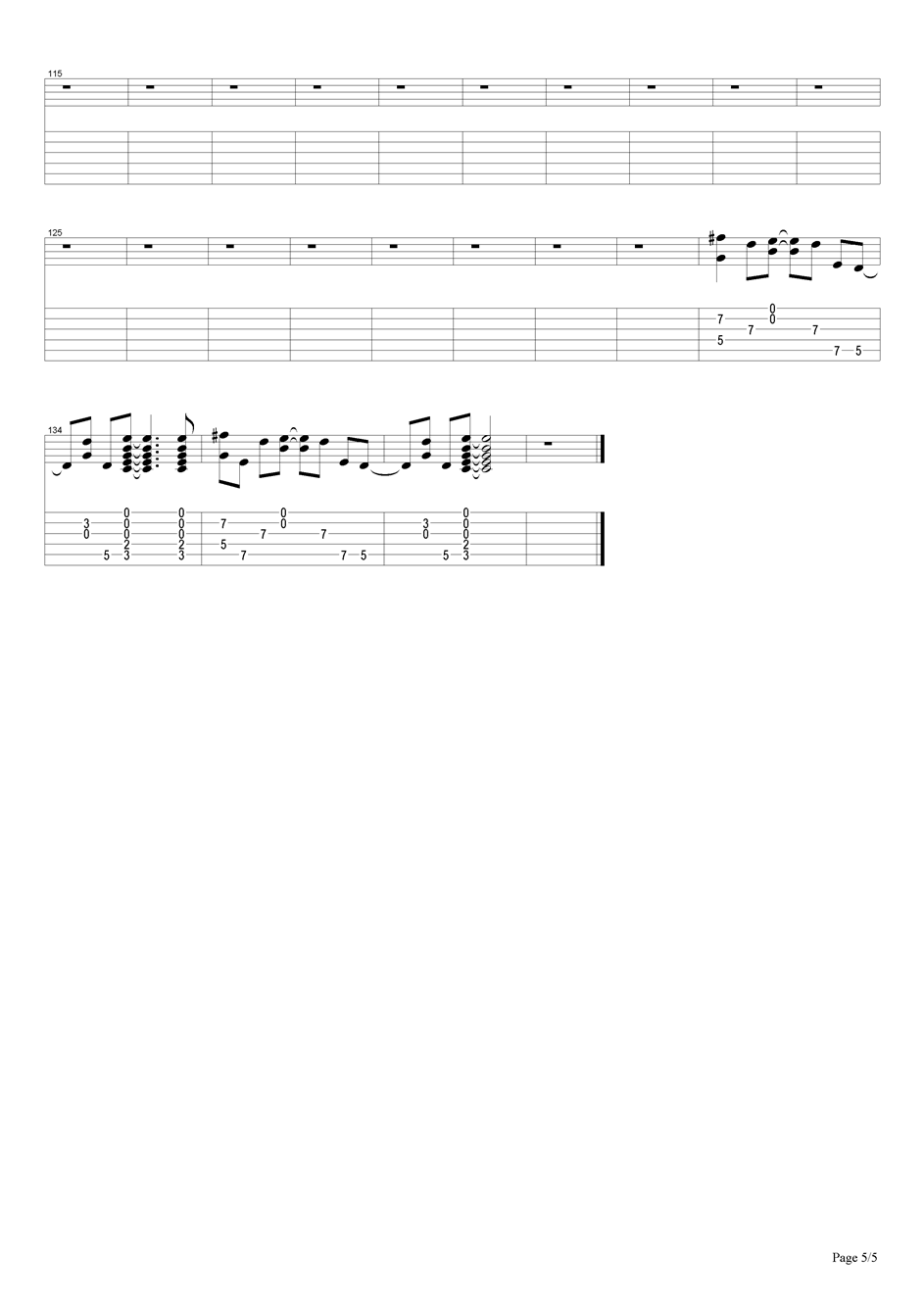 a silent latter吉他谱（图5）